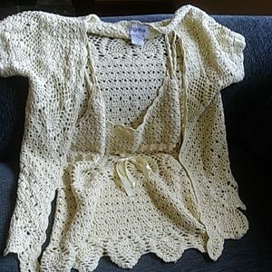 Together Crochet sweater set Sz S